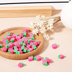 50PCS Handmade Polymer Clay Beads Hot Pink Color Strawberry Shape Loose Beads Fruit Theme Spacer Beads for DIY Bracelet Necklace Earring Charm Jewelry Making Hole 1.6mm - color: Strawberry # Hot Pink