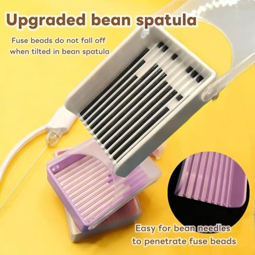 Multi-Size Fuse Beads Kits with Needle Tweezers & Picking Tray Kits, Iron Tool for Melty Beads Arts Crafts Supplies (5mm, Purple) - color: Purple