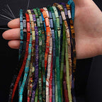 Natural Stone Beads,Crystal Quartz Stone Beads Semi Precious Healing Chakra Punch Loose Gemstone Beads for Jewelry Making DIY for Bracelet Necklace Accessories (2 Strands Mix Style)