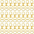 SANNIX 120 Pcs Key Chain Clip Hooks and D Rings Bulk Include 60Pcs Swivel Snap Hooks Lanyard Clips and 60Pcs D Ring for Keychains and Purse Hardware (1/2” Inside Width)