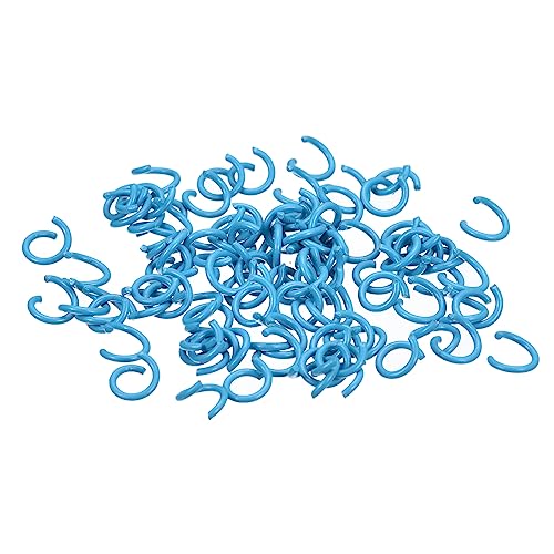 uxcell Open Jump Rings, 8mm Colorful O-Ring Connectors for DIY Crafts Jewelry Making, Carbon Steel, Navy Blue, 100Pcs - color: Navy Blue, size: 8mm