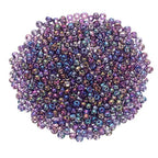 uxcell 2000 Pcs Glass Seed Beads Bulk, 3mm Mini Loose Glass Bugle Beads for DIY Earrings, Necklaces, Bracelets, Jewelry Making, Dark Purple - color: Dark Purple, size: 3mm
