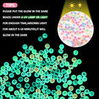 Kenning 24 Set Friendship Bracelet Making Kits Glow in The Dark Letter Beads DIY Jewelry Supplies Colorful Various Beads Set Personalized Bracelet for Wedding Birthday Gift Craft Wrapped