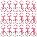 30Pcs Lobster Claw Clasps Keychain for Jewelry Making,Metal Lobster Clasp Swivel Trigger Clips with Swivel Clasps Hook Clips Flat Split Keychain Ring for DIY Craft Jewelry Making(Rose Red) - color: Rose Red