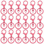 30Pcs Lobster Claw Clasps Keychain for Jewelry Making,Metal Lobster Clasp Swivel Trigger Clips with Swivel Clasps Hook Clips Flat Split Keychain Ring for DIY Craft Jewelry Making(Rose Red) - color: Rose Red