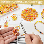 Wholesale 4/6/8mm Crystal Rondelle Beads for Jewelry Making Findings Include Plastic Storage Box,Faceted Glass Beads,Spacer Beads for Bracelets Earrings - color: Golden