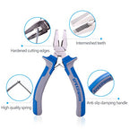 SPEEDWOX Micro Linemans Pliers Mini Combination Pliers 5 Inches Small Wire Cutters for Jewelry Making Precision Fine Pliers Serrated Jaw Craft Hand Tools with Spring Chrome Vanadium Steel - style: 5" Lineman's Plier