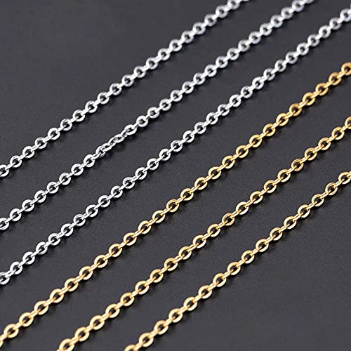 30 Pack Necklace Chains Gold Plated Necklace Bulk Link Cable Chain with Lobster Clasps for Jewelry Making Supplies(18Inch, 2mm) - color: Gold