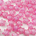 200pcs 11mm Acrylic Star Beads Spacer Beads for DIY Jewelry Making Bracelet Necklace Key Chains Handmade Craft(Pink) - color: Pink, size: 11mm