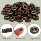 Batiyeer 800 Pcs 6mm Flat Spacer Beads for Jewelry Making, Rondelle Disc Beads Bulk, Gold & Mixed Color Bead Spacers for Bracelets Necklaces DIY Crafts (Old Red Bronze,Copper) - color: Old red bronze,Copper