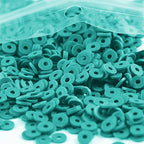 2000pcs Blue-Green Clay Beads for Bracelets Making, Flat Round Polymer Clay Beads 6mm Heishi Beads for Jewelry Making Earring Bracelets Necklace - color: Blue Green 10