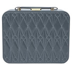 Travel Jewelry Case Large Jewelry Box Jewelry Travel Organizer Jewelry Case with Handle Removable Tray Best Gift for Women Girls (Grey) - color: Grey