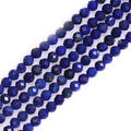 GEM-Inside 2mm Natural Blue Lapis Lazuli Gemstone Semi Precious Round Faceted Spacer Beads for Jewelry Making 15" - color: AA Blue Lapis Lazuli, size: 2mm