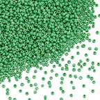 PH PandaHall 2000 Pcs 3mm 8/0 Glass Seed Beads Round Lined Waist Beads Colorful Tiny Spacer Czech Beads for Earring Bracelet Necklace Jewelry Making Green - color: Green-2000 Pcs