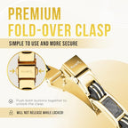 MagnetRX® Magnetic Bracelets for Men – Effective Mens Magnetic Bracelet with Carbon Fiber Inlay – Adjustable Length with Included Sizing Tool(Gold) - color: Gold Carbon Fiber (2X Strength)