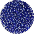 200pcs Glass Beads, 8mm Glass Beads for Barcelet and Jewelry Making DIY (Navy Blue) - color: Navy Blue
