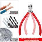 HAUTMEC 6" Flush Cutters Ultra Sharp Flush Cut Pliers 10PCS Small Wire Cutters for Crafting, Spring Loaded and Non-slip Grip Wire Snips for Plastic, Jewelry Marking, Artificial Flowers, HT0318-10PC - color: 6 Inch-10pcs