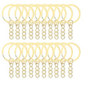 100Pcs Keychain Key Ring with Chain Bulk Split Key Chain,1.1 Inch Key Chains Parts with Open Jump Ring Connector for Jewelry Making Crafts (Gold) - color: 100Pcs Gold