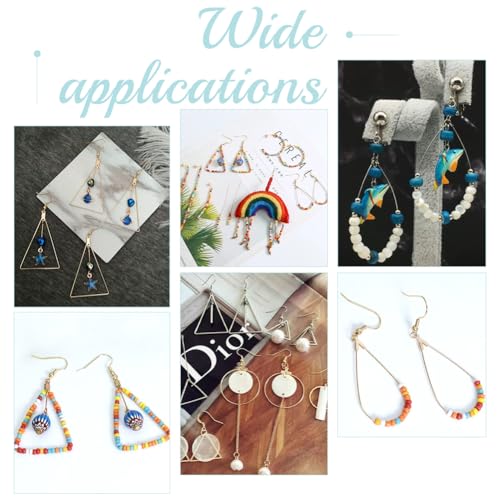 UNICRAFTALE 80pcs 4 Styles Beading Hoop Earrings Stainless Steel Hollow Hoop Earrings Finding Mixed Shapes Hoop Pendant Component for DIY Earrings Jewelry Making - size: 4 Styles-1