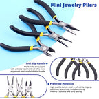 Glarks 951Pcs Making Supplies Kit with Jewelry Tools, Includes Pliers, Jewelry Wires, Jewelry Findings for Jewelry Making and Repair - size: 950pcs
