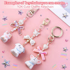Wurosi 773 Pcs Beaded Keychain Making Kit, Bag Charm Kit, with Chains, Charms & Letter, Key Chain Hooks, Jump Rings, Manual, Gift Bgas, Storage Box & Tools, DIY Crafting and Jewelry Making for Adult - color: 773PCS Keychain Making Kit