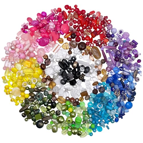 Assorted Beads - 1121 Pcs Jewelry Making Kit for Adults & Teens, Including 960 Pcs Unique Vintage Beads for Bracelets