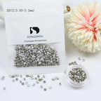 DONGZHOU Tiny Faceted Pointback Rhinestone,720Pcs Round Glass Stone Crystal Gems Diamonds Beads for Nail Art Decorations Jewelry Making DIY Craft Ring Embellishment,SS12(3.00-3.20MM) - size: SS12(3.00-3.20MM)