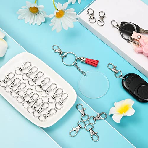Anezus 100Pcs Key Chain Clip Hooks Swivel Lanyard Snap Hook Keychain Hooks for Lanyard Key Rings Crafting