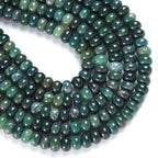 5x8mm 76pcs Natural Moss Agate Stone Rondelle Spacer Loose Beads Abacus Disk Stone Round Loose Gemstone Beads for Jewelry Making DIY Bracelet Necklace - color: Moss Agate Stone, size: 5x8mm Abacus Disk