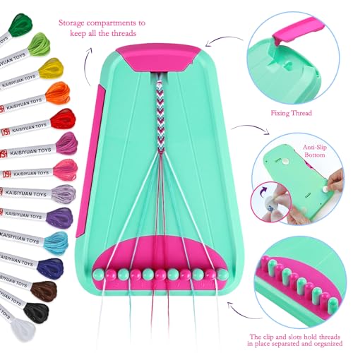 Rdfmy Friendship Bracelet Making Kit for Girls, Arts and Crafts Bracelets String Maker Kit for Kids Ages 8-12 Christmas Birthday Gifts Green - color: Green