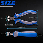 SPEEDWOX 4 Inches End Nippers Precision End Cutters Pliers Mini End Cutting Nippers Fine Pliers with Spring Micro Functional Small Wire Cutter Jewelry Making Shoes Repair Tool Pull Nails Brads - style: 4" End Cutting Plier