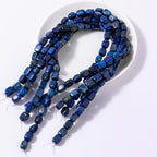 Natural Large Lapis Lazuli Cube Stone Beads 8x11mm 38cm/str Loose Semi Gemstone Stone Square Beads for Making Bracelets Necklace - color: Lapis Lazuli