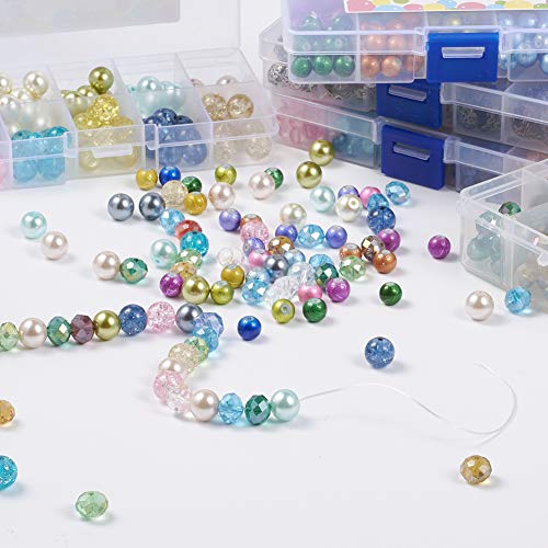 Pandahall 500m/roll Elastic Bracelet String 0.3mm Clear Crystal Stretch Bead Cords for Seed Beads Jewelry Making