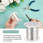 BENECREAT 26 Gauge 131 Yards Tarnish Resistant Silver Wire Jewelry Beading Wire for Beading Wrapping and Other Jewelry Craft Making - color: Silver, size: 26 Gauge
