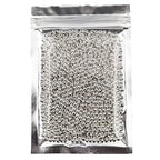 1000 Pieces 4mm Silver Iron Metal Spacer Bead Round Loose Beads - size: 4mm
