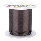 BENECREAT 20 Gauge 32 Yards Jewelry Beading Wire Tarnish Resistant Copper Wire for Beading Wrapping and Other Jewelry Craft Making, Gunmetal - color: Gunmetal, size: 20 Gauge