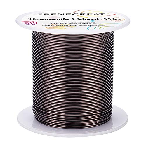 BENECREAT 20 Gauge 32 Yards Jewelry Beading Wire Tarnish Resistant Copper Wire for Beading Wrapping and Other Jewelry Craft Making, Gunmetal - color: Gunmetal, size: 20 Gauge