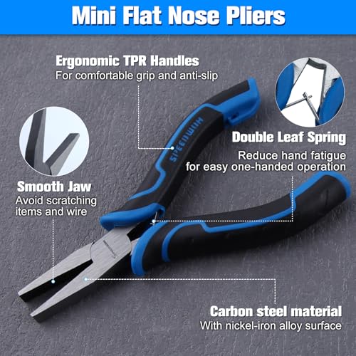 SPEEDWOX Flat Nose Pliers Smooth Jaw Pliers For Jewelry Making Precision Duck Bill Fine Plier Metal Bending Plier Wire Wrapping Wire Bending Straightening Ring Opening Jewelry Making Supplies - style: Flat Nose Pliers