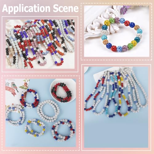 200PCS 10MM Blue Rhinestone Beads with Hole Polymer Clay Round Sparkly Grade A Pave Disco Ball Shiny Charms Loose Spacer Bead Bulk for Jewelry Making Bracelets Earrings Keychains DIY Crafts - color: Blue, size: 10mm 200pcs