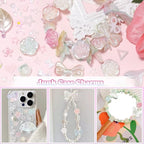 Cynailli 350 Pcs Junk Case Charms 3D Resin ABS Rose Flower Bows Butterfly Charm with Bows Moon Heart Pearls Fun Beads Flatback Resin Charms for Craft DIY-S4 - color: color-S4