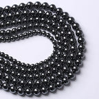 103pcs 4mm AAA Black Hematite Beads Natural Stone Gemstone Round Loose Beads for Jewelry Making DIY Bracelets - color: Black Hematite, size: 4mm