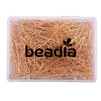 BEADIA Open Eye Pins Gold Head Pins for DIY Jewelry Making 30mm 300pcs - color: Gold, size: 30mm