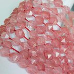 MJDCB Best Sellers Stone Beads Faceted Polygon Red Watermelon Crystal Crystal Energy Stone Healing Power for Jewelry Making(8mm) - color: Red Watermelon Crystal