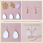 XKCWXY 160Pcs 925 Gold Hypoallergenic Earring Hooks and 2 Style Clear Silicone Backs, DIY Jewelry Making Kit