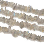 PLTbeads 5-8mm Natral Healing Gemstone Waist Bracelets Necklace Kit Irregular Stone DIY Crafts Design Jewelry Making 1 Strand per Bag Approxi 34 inch (Labradorite Chips) - color: labradorite Chips