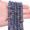 Songxi 5x8mm Natural Blue Aventurine Stone Rondelle Beads, 75PCS Spacer Round Loose Abacus Beads for Jewelry Making, Gemstone for Bracelet Necklace Earrings, Arts and Crafts - color: Blue Aventurine