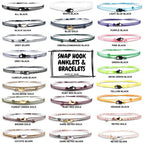 Made by Nami Surfer Anklet with Snap Hook Clasp Waterproof & Adjustable Thin String Ankle Bracelets for Women and Men Handmade Jewelry for Beach and Music Festival Accessories - color: Neon Green Black