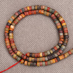 BONNY BOXX 150PCs Natural Picasso Red Turquoise Spacer Beads, Loose Semi Precious Flat Round Gemstone Heishi Disc Stone Beads for Beading Jewelry Making 4mm*2mm - color: Picasso Red Turquoise, size: 4MM*2MM