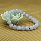 Angelstones Handmade Natural Healing Gemstone 8mm Round Beads Stretch Crystal Bracelet 7 Inch Unisex - color: Blue Lace Agate