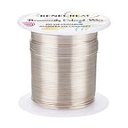 BENECREAT 20 Gauge 32 Yards Silver Jewelry Wire - Tarnish Resistant Beading & Wrapping Copper Wire for DIY Crafts - color: Silver, size: 20 Gauge